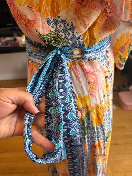 🩷Luxurious Farm Rio Camilla Wrap Dress for Anthropologie❤️100% Viscose - Picture 8 of 16